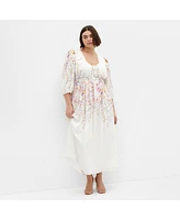 City Chic Plus Keyla Print Maxi Dress