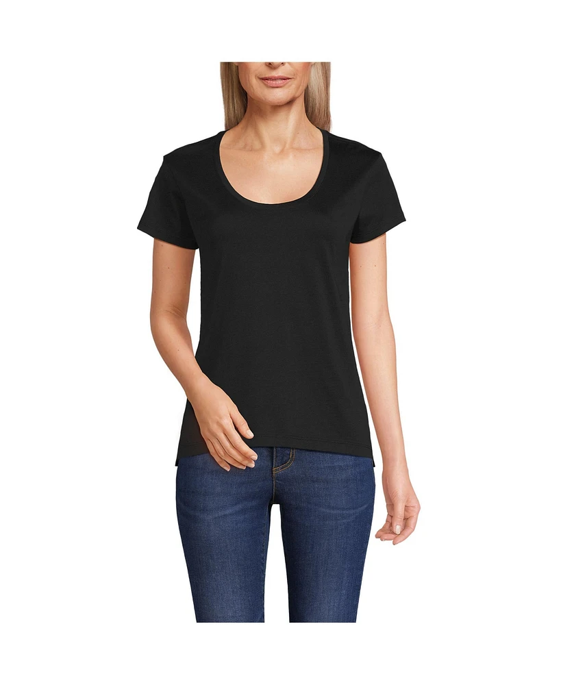 Lands' End Women's Supima Cotton Short Sleeve Scoop Neck Tee