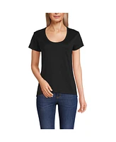Lands' End Women's Supima Cotton Short Sleeve Scoop Neck Tee
