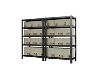 Universal Adjustable Storage Rack Black (120x40x180cm