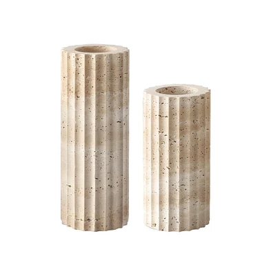 Teroi Travertine Vase Set 2