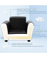 Kids Single Armrest Couch Sofa with Ottoman