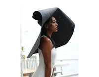 Solana Oversized Straw Hat In Black