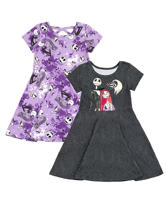 Nightmare Before Christmas Girls 2 Pack Skater Dresses