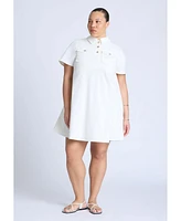 Eloquii Plus A-Line Denim Mini Dress
