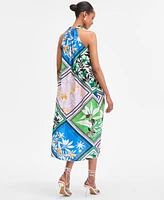 I.n.c. International Concepts Women's Scarf-Print Halter Midi Dress, Exclusively at Macy's