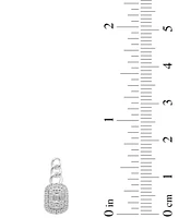 Diamond Round & Baguette Halo Cluster Drop Earrings (1/3 ct. t.w.) in 14k White Gold
