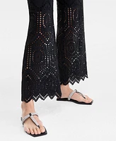 I.n.c. International Concepts Women's Cotton Eyelet Pants, Exclusively at Macy's