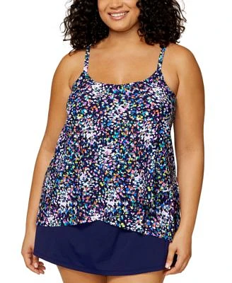 Island Escape Plus Size Cape Town Tankini Top Tummy Control Swim Skirt Exclusively At Macys