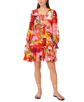 Vince Camuto Women's Printed Ruffle-Hem Mini Dress