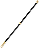 Esquire Men's Jewelry Box Link Chain Bracelet in Black & Gold-Tone Ion Plated Stainless Steel, Exclusively at Macy's