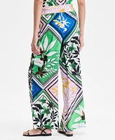 I.n.c. International Concepts Women's Printed Wide-Leg Cropped Pants, Exclusively at Macy's