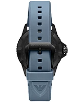 Emporio Armani Men's Blue Silicone Strap Watch 42mm