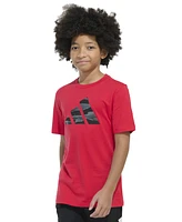 adidas Big Boys Short Sleeve Tiger Camo Logo T-Shirt