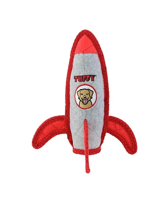 Tuffy Transportation Rocket, Durable Plush Dog Toy