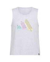 adidas Big Girls Sleeveless Swing Heather Tank Top