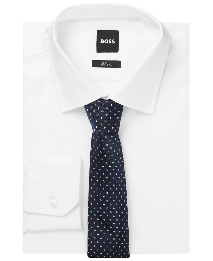 Boss by Hugo Men's Jacquard Pattern Silk Blend Tie
