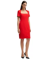 Boss by Hugo Women's Square-Neck Slim-Fit Dress