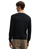 Boss by Hugo Men's Silk Regular-Fit Knit Structure Sweater