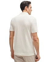 Boss by Hugo Men's Quilted Cotton and Silk Regular-Fit Polo Shirt
