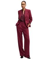Boss by Hugo Boss Women's Snake-Print Silk Regular-Fit Blouse
