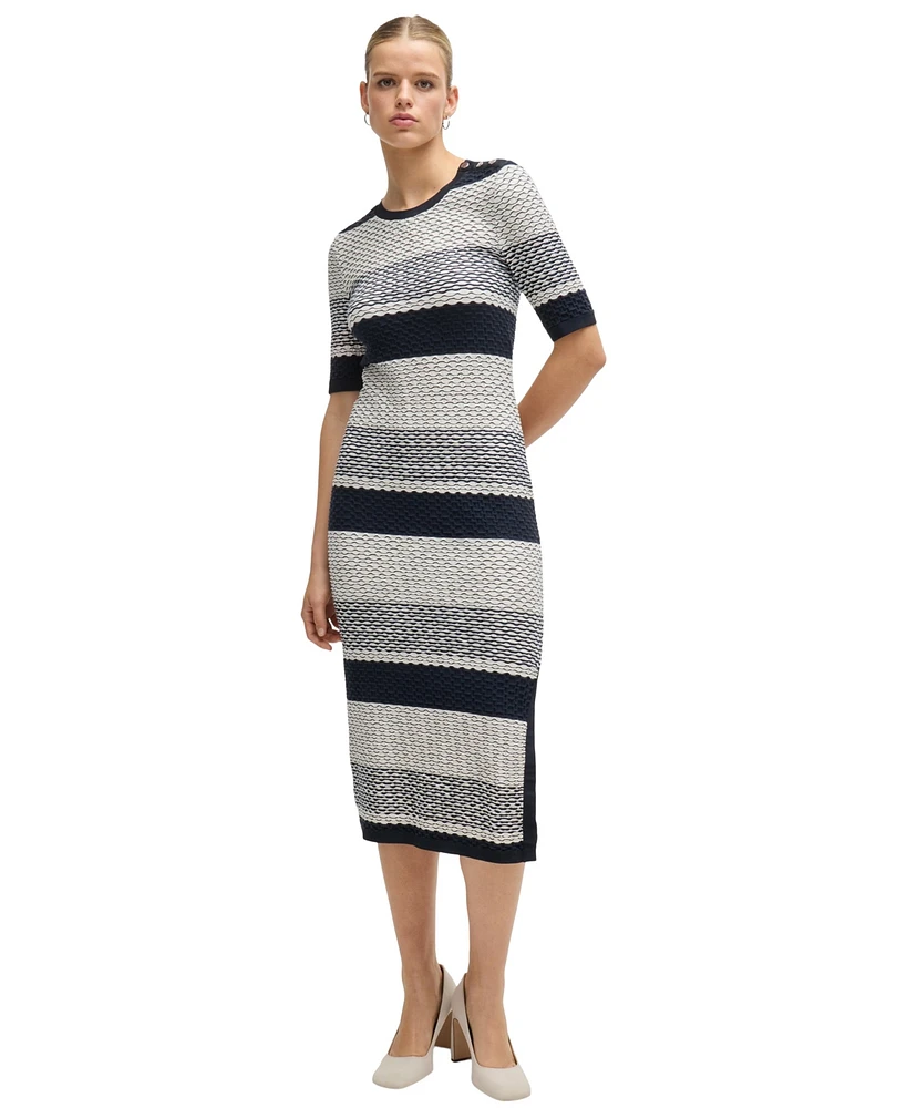 Boss by Hugo Women's Structured-Stripe Dress