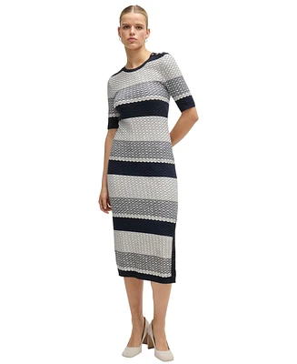 Boss by Hugo Women's Structured-Stripe Dress
