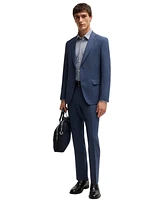 Boss by Hugo Boss Men's Patterned Performance Slim-Fit Dress Shirt