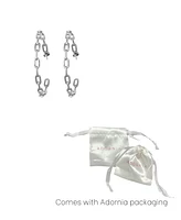 Adornia Silver Link Hoop Earrings