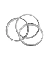 Adornia Tarnish Resistant Silver Interlocking Ring