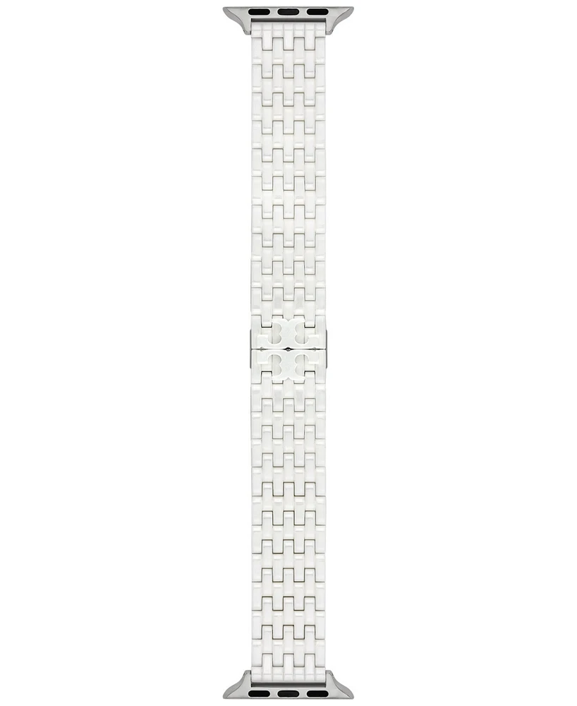 Tory Burch Women's The Eleanor White Ceramic Bracelet For Apple Watch 38-46mm