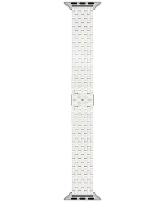 Tory Burch Women's The Eleanor White Ceramic Bracelet For Apple Watch 38-46mm
