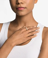 Michael Kors 14K Gold-Plated Brass Oval Stone Tennis Ring