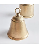 6.4" La Taverna Decorative Cast Aluminum Tabletop Centerpiece Bells, Set of 2