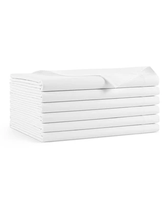 Host & Home Cotton Sateen Bed Sheets (6 Pack), Flat and Fitted Options, White, 300 Thread Count