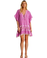 La Moda Clothing Women's Fiji Embroidered Kaftan