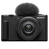 Sony Zv-1F Vlogging Camera, Black Bundle with ACCVC1 Vlogger Accessory Kit, Shotgun Mic, Tripod, Shoulder Bag, Extra Battery, Charger, Screen Protecto