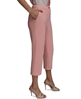 Donna Karan New York Petite Cropped Straight-Leg Mid-Rise Pants