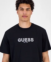 Guess Men's Short Sleeve Embroidered Logo Crewneck T-Shirt