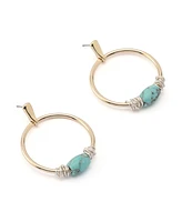 Robert Lee Morris Soho Turquoise Stone Hoop Earrings