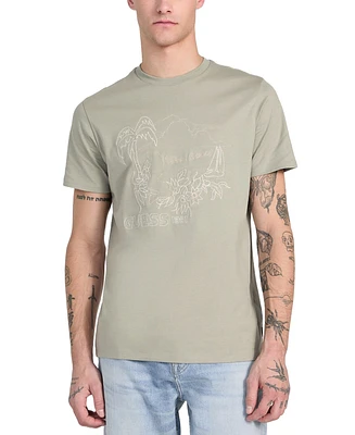 Guess Men's Relaxed-Fit West Coast Palm Graphic T-Shirt