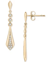 Wrapped in Love Diamond Flare Drop Earrings (1/4 ct. tw) in 14k Gold, Exclusively at Macy's
