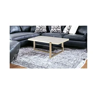 43" X 26" X 18" Chrome And White Metal Tube Coffee Table
