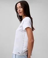 Calvin Klein Women's Printed Crushed Satin Top