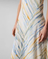Calvin Klein Women's Printed V-Neck Sleeveless Midi Dress