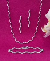 Wrapped in Love Diamond Wavy Tennis Bracelet (1 ct. tw) in 14k White Gold, Exclusively at Macy's
