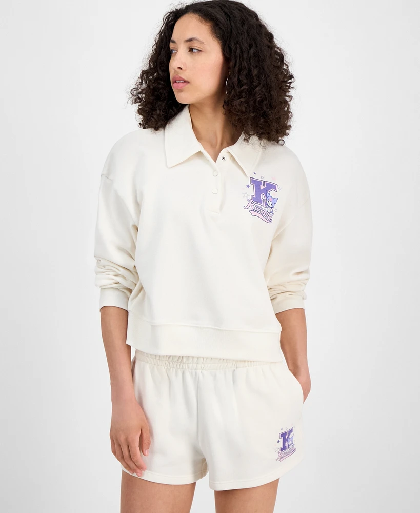 Grayson Threads, The Label Juniors' Collared Kuromi Sweatshirt