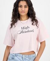 Self Esteem Juniors' High Standards Crewneck Cropped T-Shirt