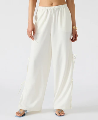 Steve Madden Women's Fia Side-Tie Wide-Leg Pants