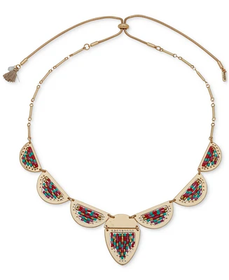 lonna & lilly Gold-Tone Multi 28" Slider Beaded Frontal Necklace